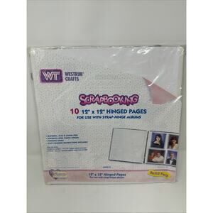 Sealed Westrim Crafts Scapbooking Refill Pack Hinged WHITE Pages 12 x 12